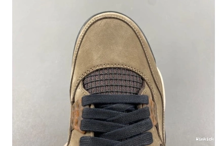 Brown AJ4-882335 Air Retro Jordan 4 Travis Scott x 1025